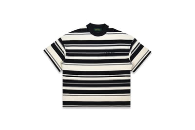 GRDSCREW STRIPED T-Shirt(黑.米白條紋)1