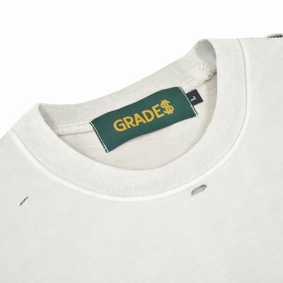 HANDWRITING LOGO DISTRESSED WASHED T-Shirt(水洗米)4