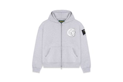 THE SIGN BADGE ZIPPER HOODIE(太空棉/灰)1