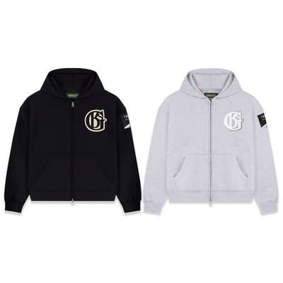 THE SIGN BADGE ZIPPER HOODIE(太空棉/灰)7