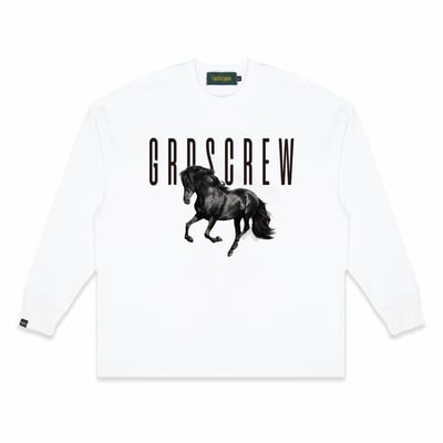 DARK HORSE L/S TEE(白)4