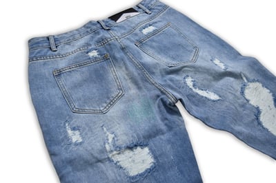 DAMAGE PATCH 錯位電繡補丁牛王(藍牛)11