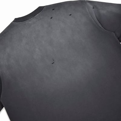 HANDWRITING LOGO DISTRESSED WASHED T-Shirt(水洗黑)3