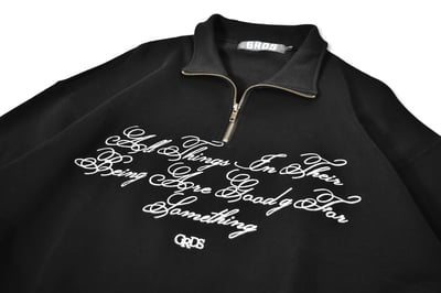 SELF-WORTH ZIPPER SWEATER(黑)2