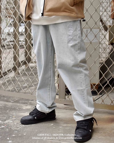 GRDSCREW WASHED DENIM JEANS(淺藍)7