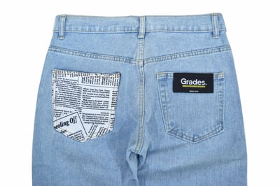 News Patch Jeans 報紙牛仔褲(水藍)6