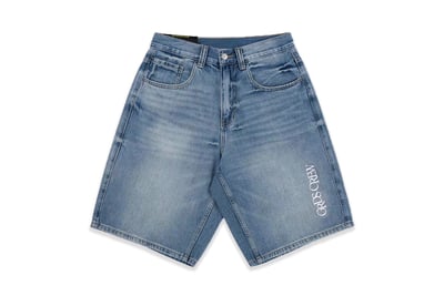 GRDSCREW STRAIGHT LOGO DENIM SHORTS(藍)1