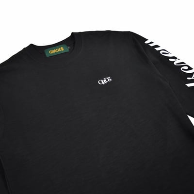 SCRIPT SLEEVE L/S Tee(黑)3