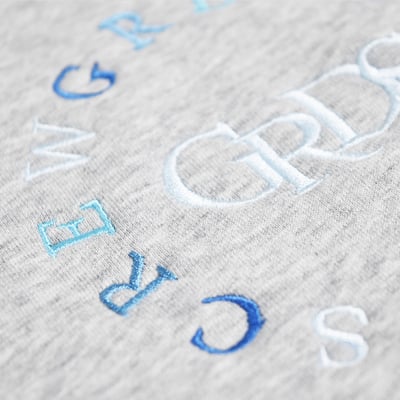 EMBROIDERED BASIC ROUND SWEATER(灰)3