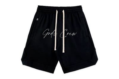 HANDWRITING LOGO COTTON SHORTS(黑)1