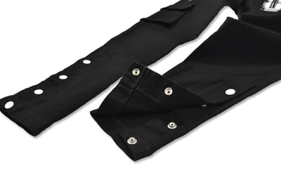 PLAID PATCH POCKET PANTS字母布章開扣口袋褲5