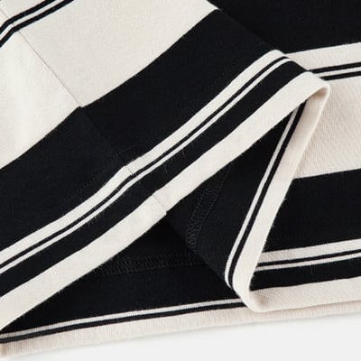 GRDSCREW STRIPED T-Shirt(黑.米白條紋)7