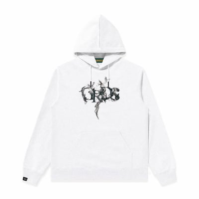 GRDS SMOKE LOGO HOODIE(白/黑)2