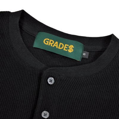 SWASHES LOGO WAFFLE HENLEY L/S Tee(華夫格/黑)3