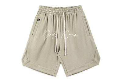 HANDWRITING LOGO COTTON SHORTS(卡其)1