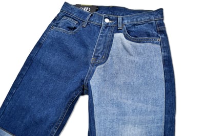 COLLAGE PATCH JEANS 不對襯拼貼牛仔褲3