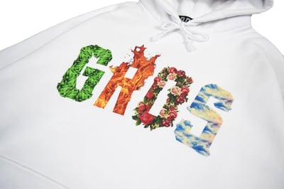 Overdose Logo Hoodie 經典四元素帽T(白)3