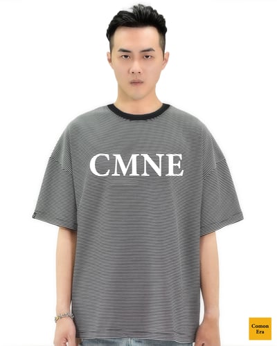 CMNE STRIPED TEE(黑白橫條)7