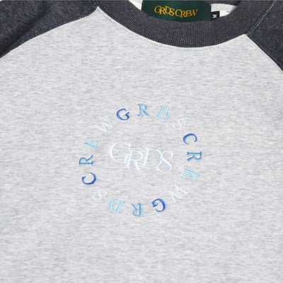 EMBROIDERED BASIC ROUND SWEATER(灰)2