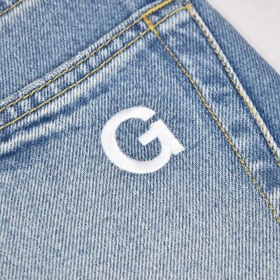 GRDSCREW STRAIGHT LOGO DENIM SHORTS(藍)6