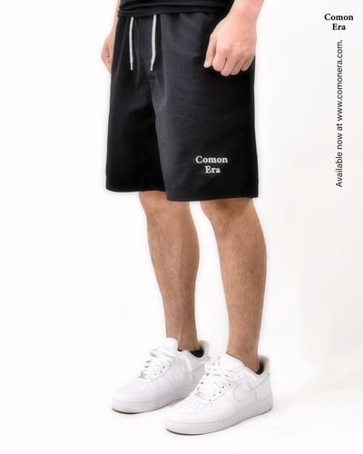 COMON ERA LOGO RIPSTOP BEACH SHORTS(黑)5