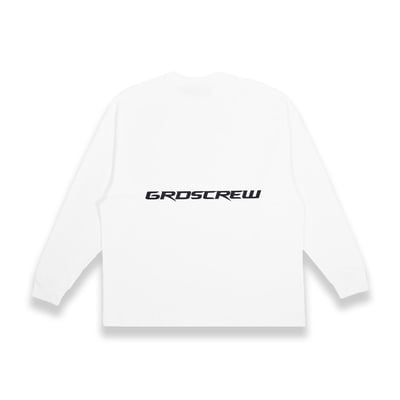 RACING LOGO L/S TEE(白)2