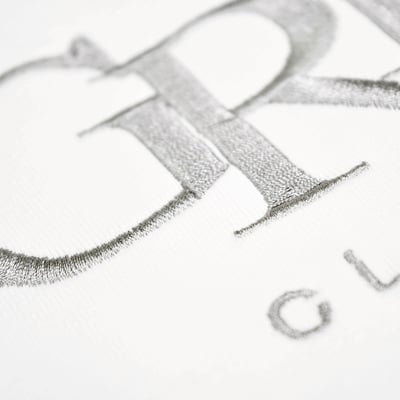 CLASSIC EMBROIDERY T-Shirt(白/銀)2
