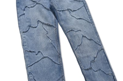3M THUNDER JEANS 閃電反光破壞水洗牛仔褲5
