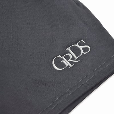 CLASSIC EMBROIDERY COTTON SHORTS(灰/銀)2