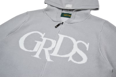 CLASSIC LOGO KNIT ZIPPER HOODIE(灰)2