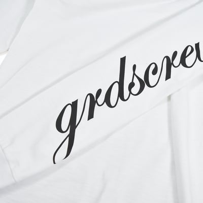 SCRIPT SLEEVE L/S Tee(白)2