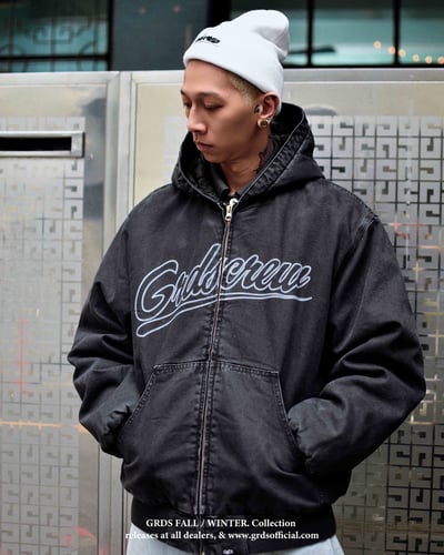 WASHED DENIM HOODIE JACKET(水洗黑)11