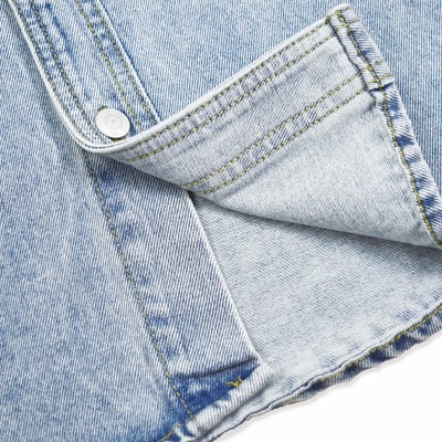 CURSIVE DENIM SHIRT草寫刺繡牛仔襯衫(藍)6