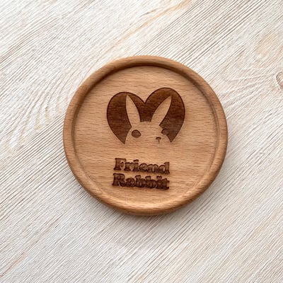 品牌獨家 實木 櫸木質感杯墊 苔球墊1