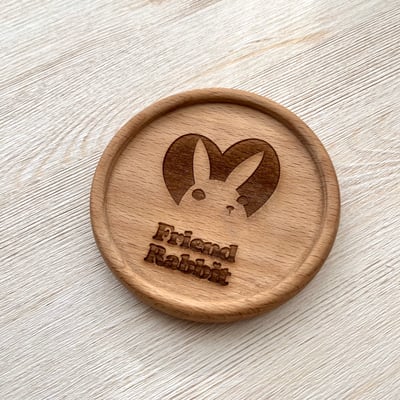 品牌獨家 實木 櫸木質感杯墊 苔球墊2