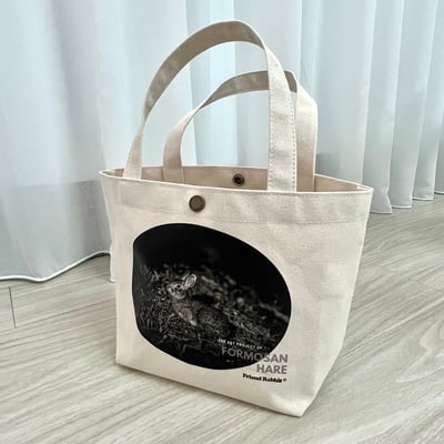 台灣野兔藝術攝影 厚磅帆布托特包 (小)4