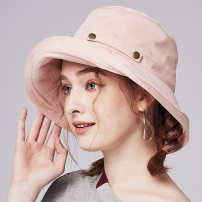 SCANDINAVIAN FOREST北歐小刺蝟抗UV防潑水遮陽帽-淡粉