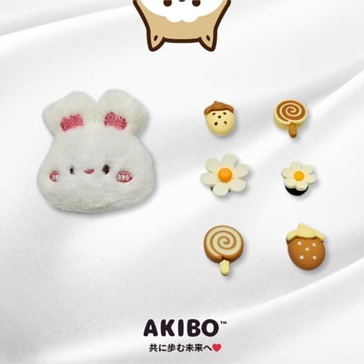 AKIBO小兔棒棒糖款洞洞鞋扣(七件組)