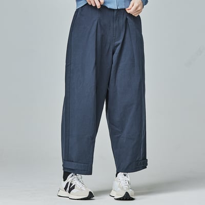 KANGOL袋鼠個性氣球長褲-深藍1