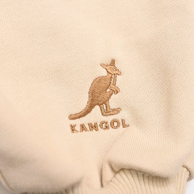 KANGOL袋鼠連帽洋裝-米白11