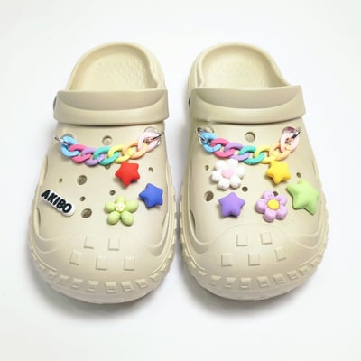 AKIBO彩色星星款洞洞鞋扣 (十件組)3