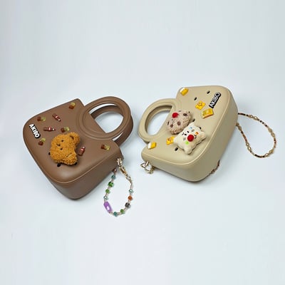 【買1送1】AKIBO滿月包-奶油白/星光珠環背帶(肩背手提洞洞包。中性款、輕量、防水) / 內附AKIBO品牌鞋扣1個。現在買再送鞋扣組(不挑款)12