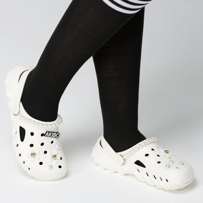 AKIBO珍珠小花款洞洞鞋扣 (十一件組)6