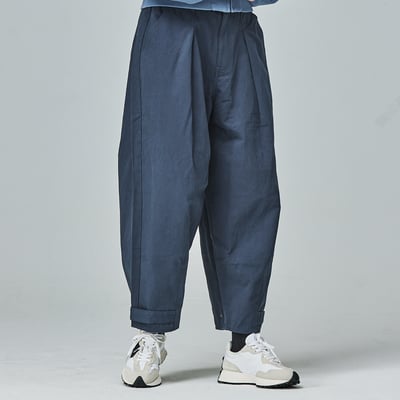 KANGOL袋鼠個性氣球長褲-深藍3