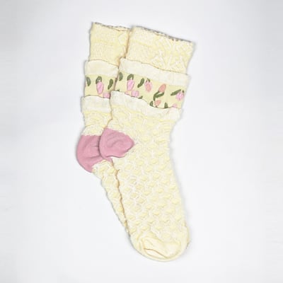 AKIBO韓系花漾中筒襪(三件組)-女款9