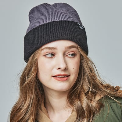 SCANDINAVIAN FOREST北歐小刺蝟雙面保暖針織毛帽-低調灰3