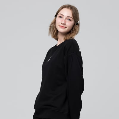 KANGOL袋鼠中性落肩大學T-黑(男女共款)3