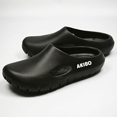 【買1送1】AKIBO巧巴達勃肯鞋-經典黑(中性款、雲朵感、輕量、耐走、防水) / 內附AKIBO品牌鞋扣1個。現在買再送鞋扣組(不挑款)1