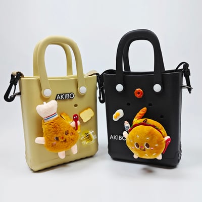 【買1送1】AKIBO吐司包-經典黑(創意點點洞洞包。中性款、輕量、防水) / 內附AKIBO品牌鞋扣1個。現在買再送鞋扣組(不挑款)