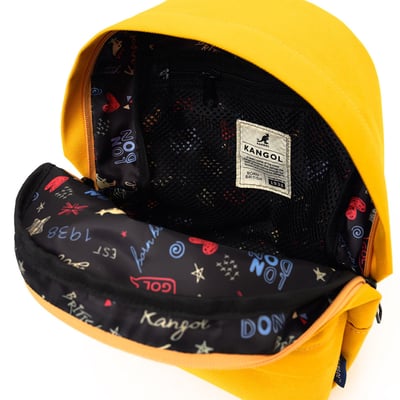 KANGOL袋鼠多彩小後背包-黃7